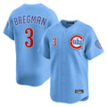 Pouc C.Cubs #3 Alex Bregman Light Blue Limited Home Stitched Jerseys