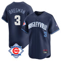 Pouc C.Cubs #3 Alex Bregman Navy City Connect 150th Anniversary Limited Home Stitched Jerseys