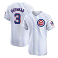 Pouc C.Cubs #3 Alex Bregman White Limited Elite Home Game Stitched Jerseys