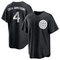 Pouc C.Cubs #4 Pete Crow-Armstrong Player Black Game Stitched Jerseys
