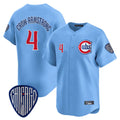 Pouc C.Cubs #4 Pete Crow-Armstrong Player Blue Vapor Premier Limited Home Stitched Jerseys