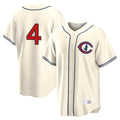Pouc C.Cubs #4 Pete Crow-Armstrong Player Cream Field of Dreams Home Game Stitched Jerseys