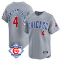Pouc C.Cubs #4 Pete Crow-Armstrong Player Gray Road 150th Anniversary Limited Home Stitched Jerseys