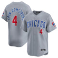 Pouc C.Cubs #4 Pete Crow-Armstrong Player Gray Road Limited Home Stitched Jerseys
