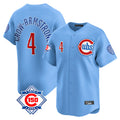 Pouc C.Cubs #4 Pete Crow-Armstrong Player Light Blue 150th Anniversary Limited Home Stitched Jerseys