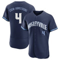 Pouc C.Cubs #4 Pete Crow-Armstrong Player Navy City Connect Limited Elite Home Stitched Jerseys