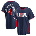 Pouc C.Cubs #4 Pete Crow-Armstrong Player Navy USA 2026 World Classic Home Limited Stitched Jerseys