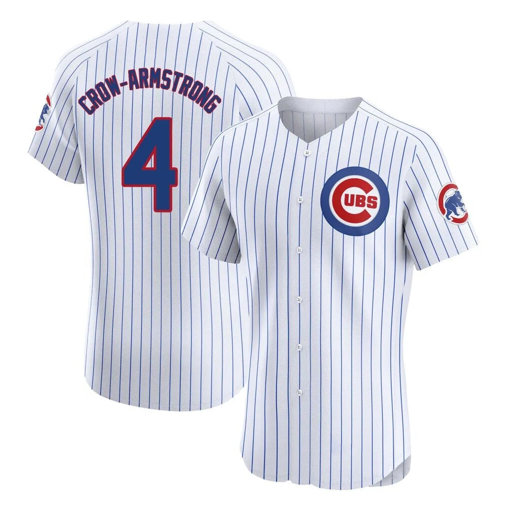 Pouc C.Cubs #4 Pete Crow-Armstrong Player White Limited Elite Home Game Stitched Jerseys