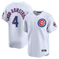 Pouc C.Cubs #4 Pete Crow-Armstrong Player White Limited Home Game Stitched Jerseys