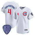 Pouc C.Cubs #4 Pete Crow-Armstrong Player White Pinstripe Vapor Premier Limited Home Stitched Jerseys