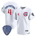 Pouc C.Cubs #4 Pete Crow-Armstrong Player White Vapor Premier Limited Home Stitched Jerseys