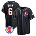Pouc C.Cubs #6 Matt Shaw Player Black Fashion Out 150th Anniversary Game Stitched Jerseys