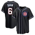 Pouc C.Cubs #6 Matt Shaw Player Black Fashion Out Game Stitched Jerseys