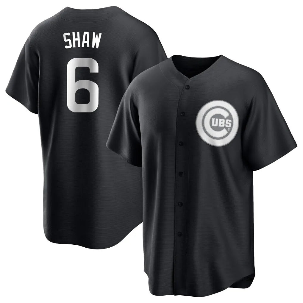 Pouc C.Cubs #6 Matt Shaw Player Black Game Stitched Jerseys