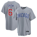 Pouc C.Cubs #6 Matt Shaw Player Gray Home Game Stitched Jerseys