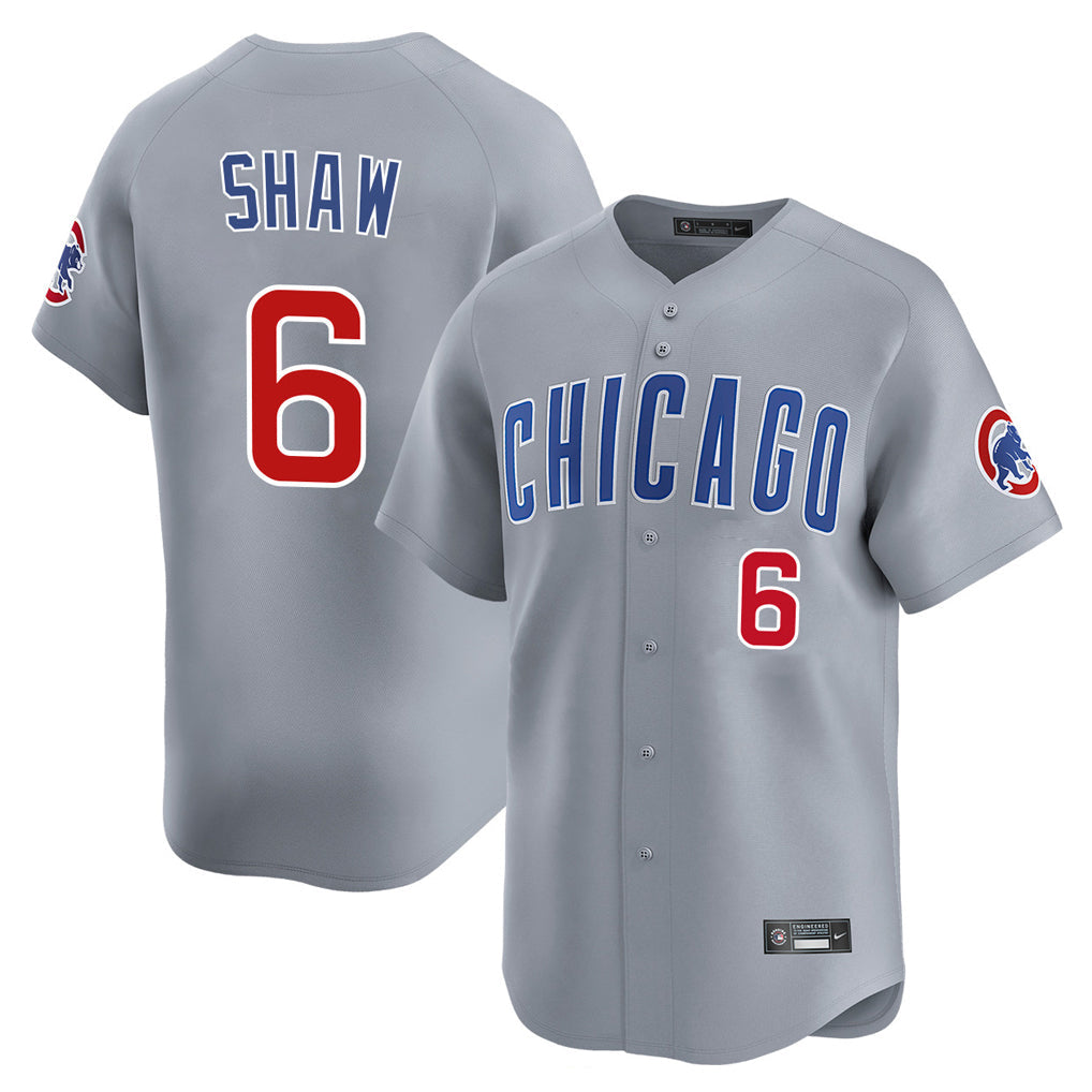 Pouc C.Cubs #6 Matt Shaw Player Gray Road Limited Home Stitched Jerseys