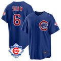 Pouc C.Cubs #6 Matt Shaw Player Royal 150th Anniversary Home Game Stitched Jerseys