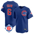 Pouc C.Cubs #6 Matt Shaw Player Royal 150th Anniversary Limited Home Stitched Jerseys