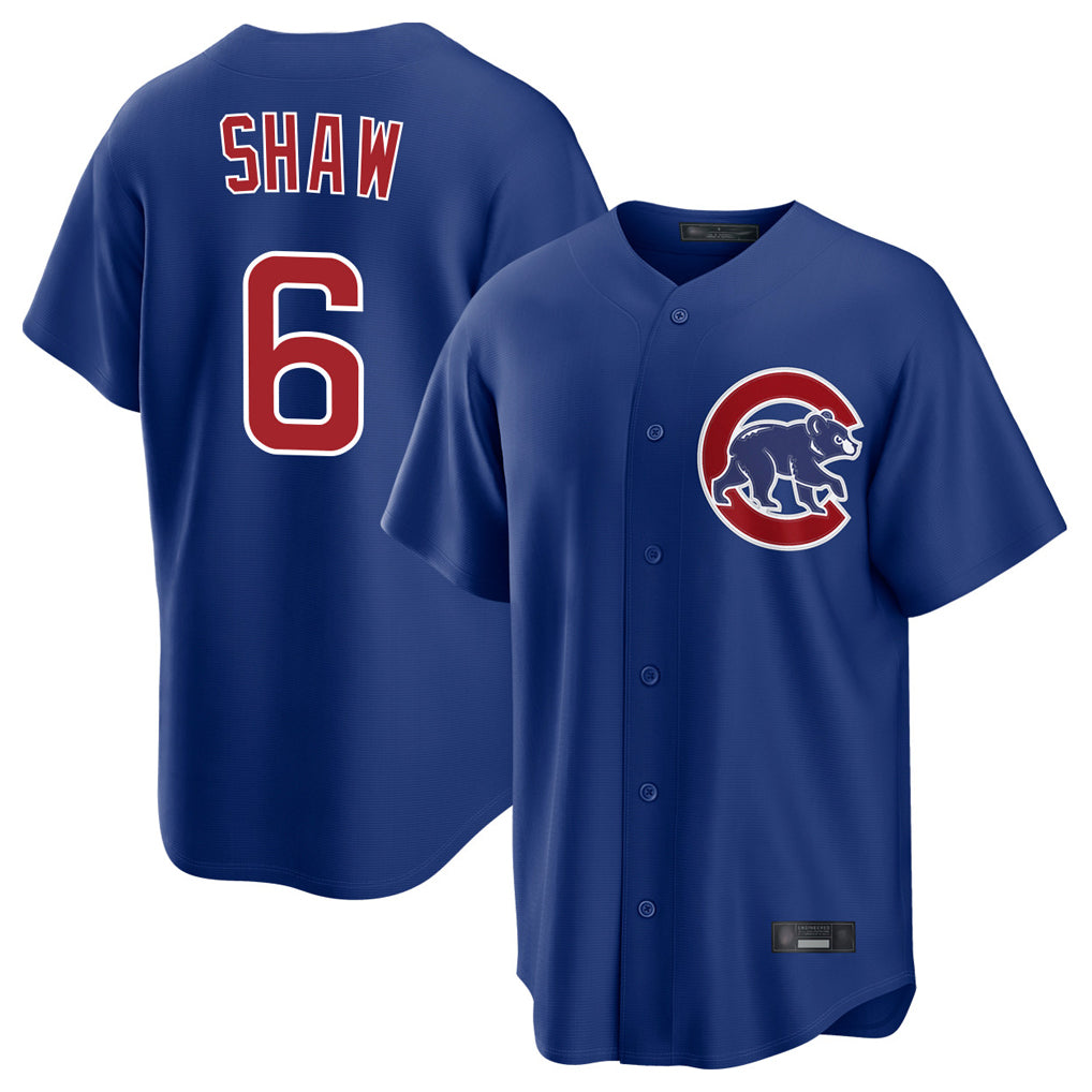 Pouc C.Cubs #6 Matt Shaw Player Royal Home Game Stitched Jerseys