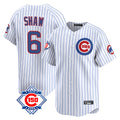 Pouc C.Cubs #6 Matt Shaw Player White 150th Anniversary Limited Home Game Stitched Jerseys