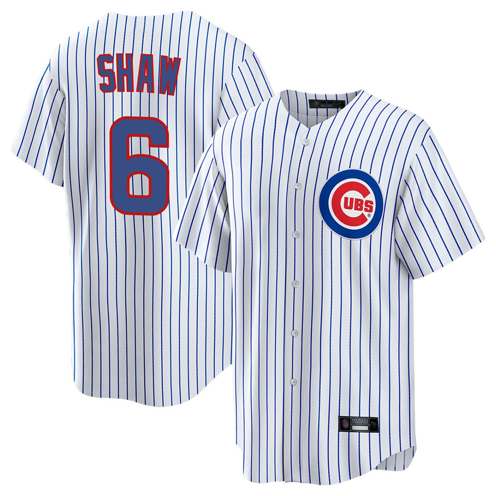Pouc C.Cubs #6 Matt Shaw Player White Game Home Stitched Jerseys
