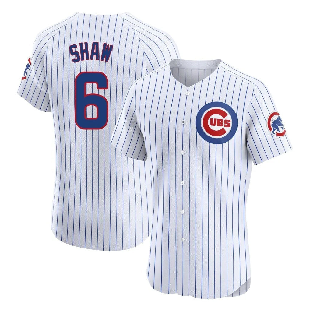 Pouc C.Cubs #6 Matt Shaw Player White Limited Elite Home Game Stitched Jerseys