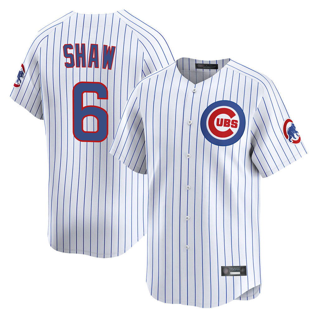 Pouc C.Cubs #6 Matt Shaw Player White Limited Home Game Stitched Jerseys