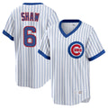 Pouc C.Cubs #6 Matt Shaw Player White T-shirt Cooperstown Collection Limited Stitched Jerseys