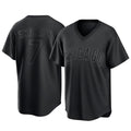 Pouc C.Cubs #7 Dansby Swanson Player Black T-shirt Home Game Stitched Jerseys