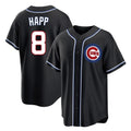 Pouc C.Cubs #8 Ian Happ Player Black Fashion Out Game Stitched Jerseys