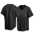 Pouc C.Cubs #8 Ian Happ Player Black T-shirt Home Game Stitched Jerseys