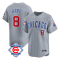 Pouc C.Cubs #8 Ian Happ Player Gray Road 150th Anniversary Limited Home Stitched Jerseys