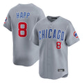 Pouc C.Cubs #8 Ian Happ Player Gray Road Limited Home Stitched Jerseys