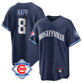 Pouc C.Cubs #8 Ian Happ Player Navy 150th Anniversary City Connect Home Game Stitched Jerseys