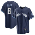 Pouc C.Cubs #8 Ian Happ Player Navy City Connect Home Game Stitched Jerseys