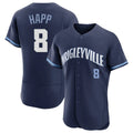Pouc C.Cubs #8 Ian Happ Player Navy City Connect Limited Elite Home Stitched Jerseys