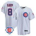 Pouc C.Cubs #8 Ian Happ Player White 150th Anniversary Home Game Stitched Jerseys