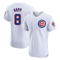 Pouc C.Cubs #8 Ian Happ Player White Limited Elite Home Game Stitched Jerseys