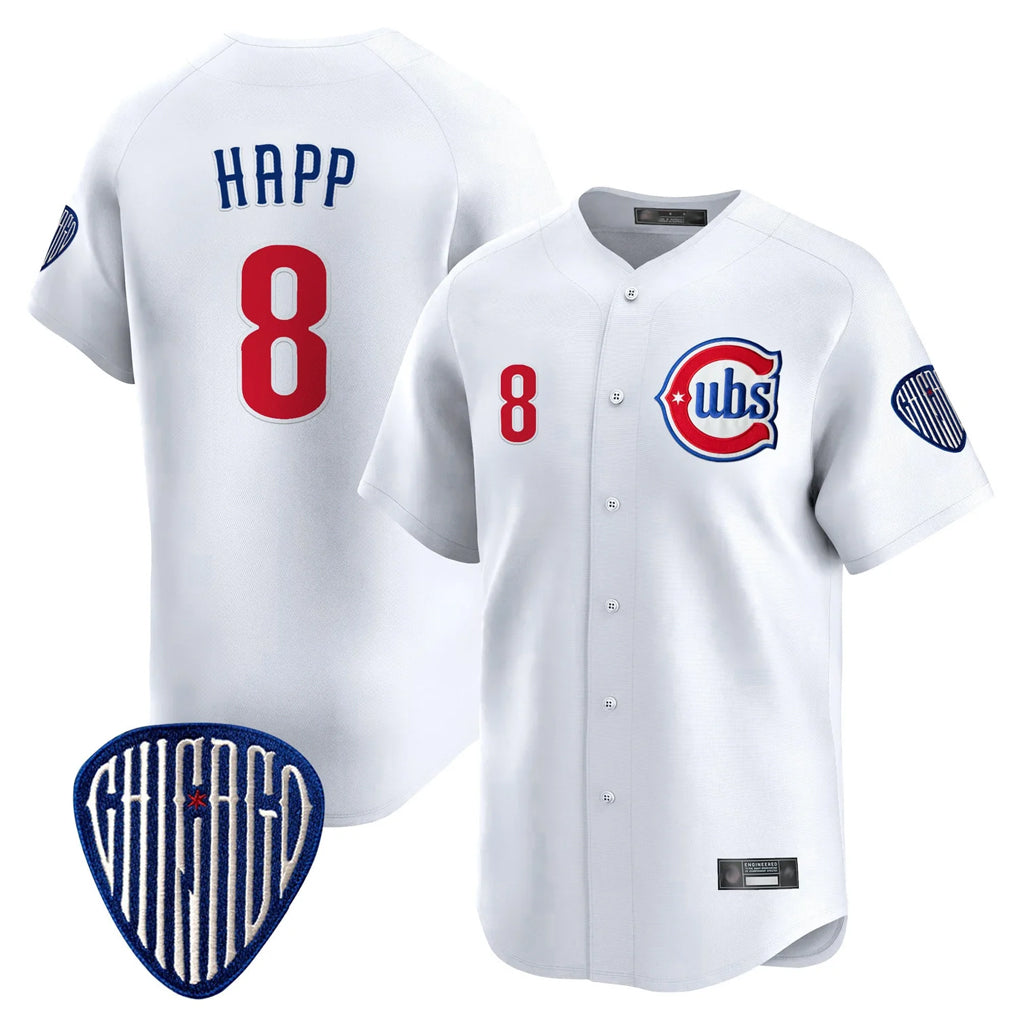 Pouc C.Cubs #8 Ian Happ Player White Vapor Premier Limited Home Stitched Jerseys