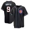 Pouc C.Cubs #9 Miguel Amaya Player Black Fashion Out Game Stitched Jerseys