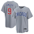 Pouc C.Cubs #9 Miguel Amaya Player Gray Home Game Stitched Jerseys