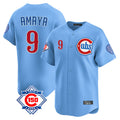 Pouc C.Cubs #9 Miguel Amaya Player Light Blue 150th Anniversary Limited Home Stitched Jerseys