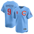 Pouc C.Cubs #9 Miguel Amaya Player Light Blue Limited Home Stitched Jerseys