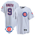 Pouc C.Cubs #9 Miguel Amaya Player White 150th Anniversary Home Game Stitched Jerseys