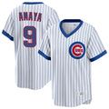 Pouc C.Cubs #9 Miguel Amaya Player White T-shirt Cooperstown Collection Limited Stitched Jerseys