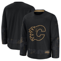 Pouc C.Flames Black 2024 Military Appreciation Practice Jerseys