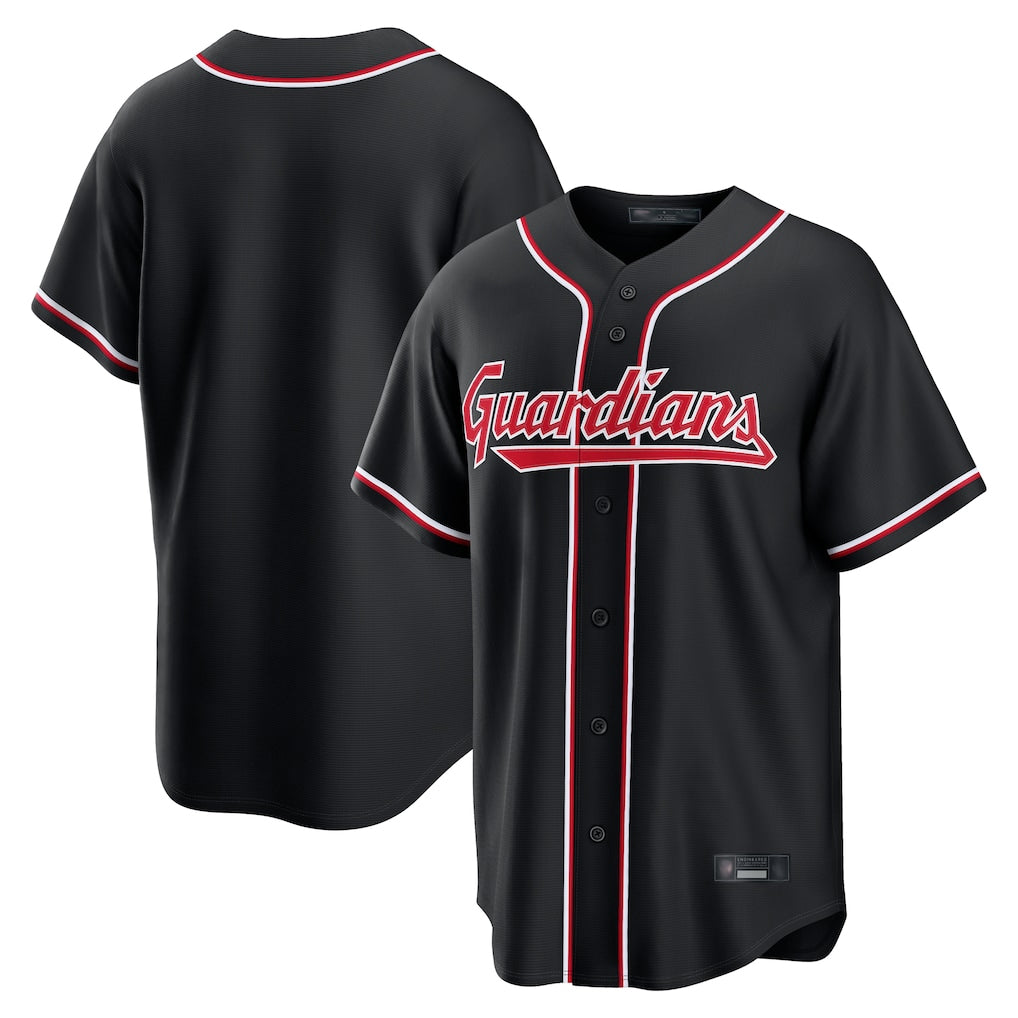 Pouc C.Guardians Black Fashion Out Home Game Blank Player Stitched Jerseys