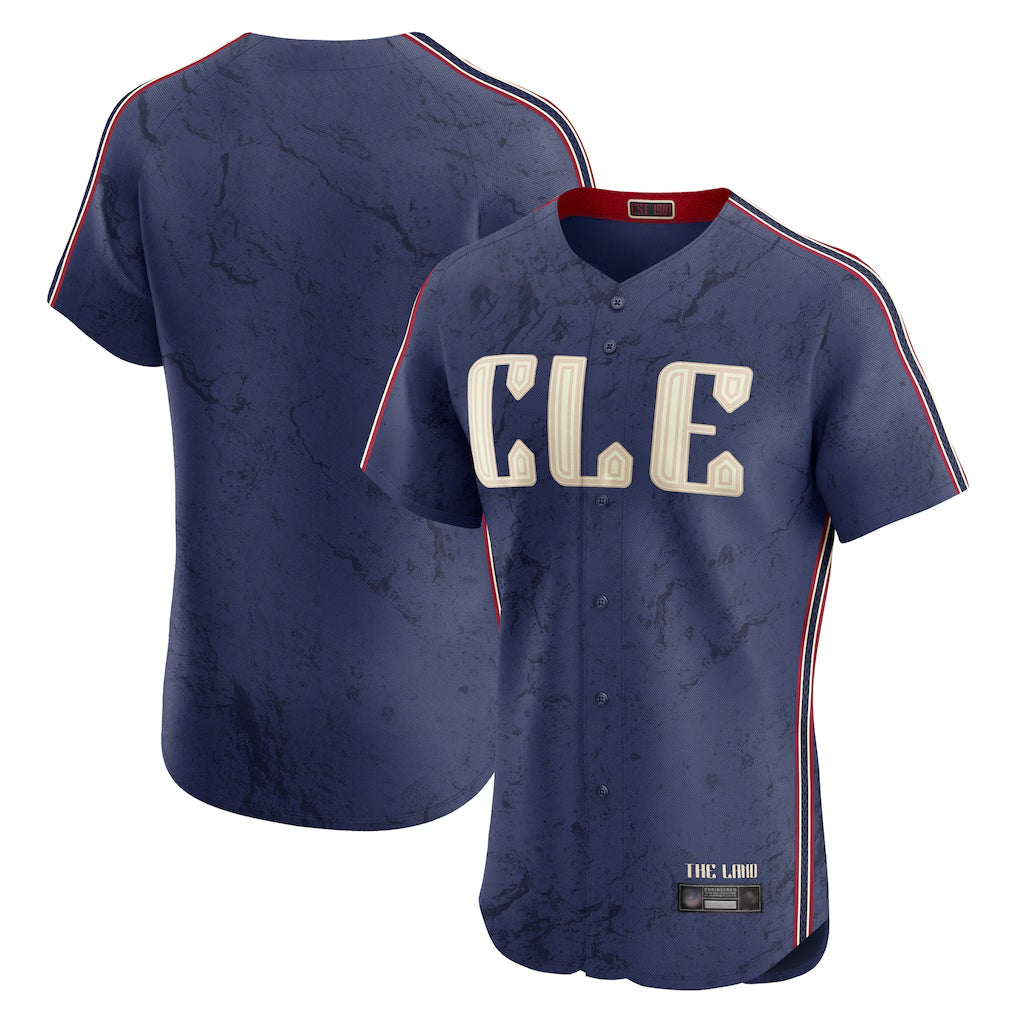 Pouc C.Guardians Navy City Connect Limited Elite Home Blank Player Stitched Jerseys