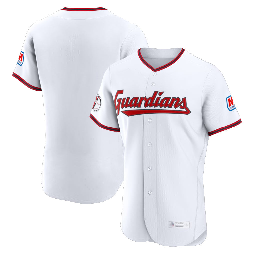 Pouc C.Guardians White Limited Elite Home Blank Player Stitched Jerseys