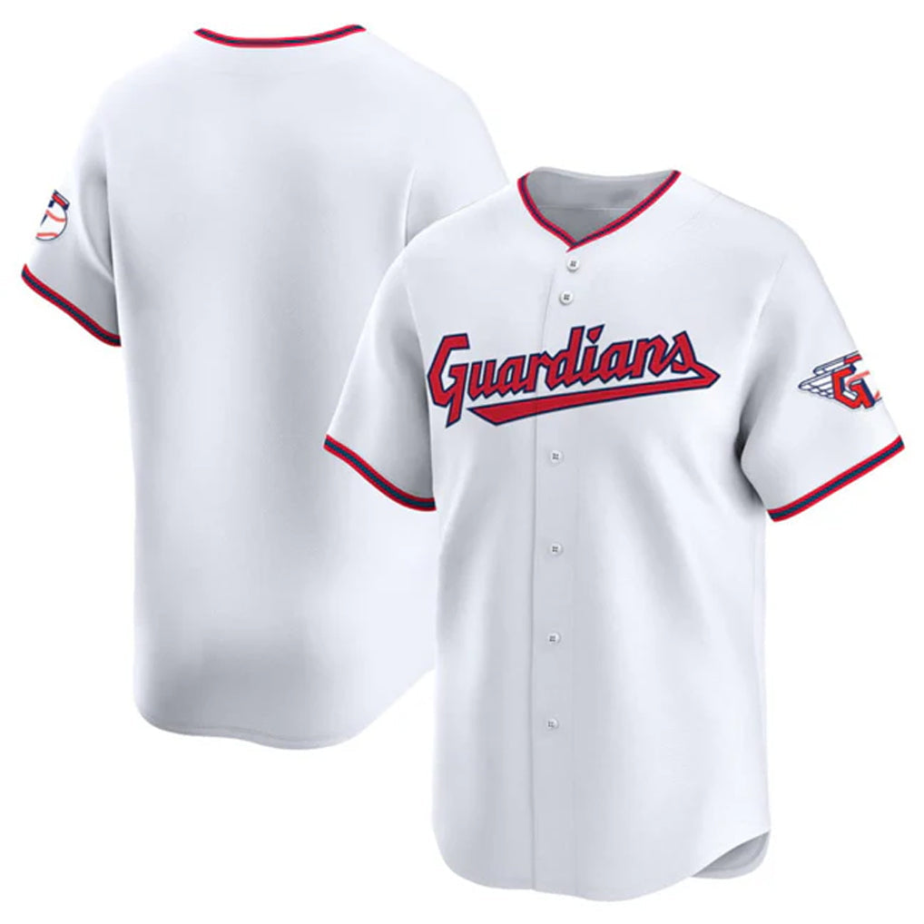 Pouc C.Guardians White Limited Home Blank Player Stitched Jerseys